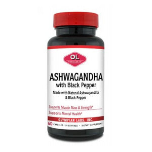 Olympian Labs, Ashwaghanda with Black Pepper, 60 Count