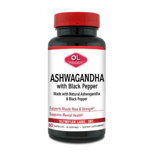 Olympian Labs, Ashwaghanda with Black Pepper, 60 Count