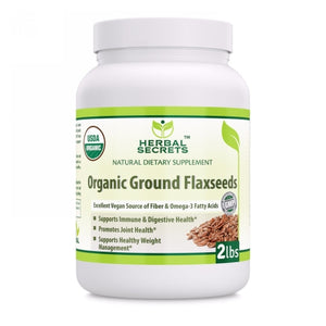 Amazing Nutrition, Herbal Secrets Organic Ground Flaxseed Powder, 2 lbs