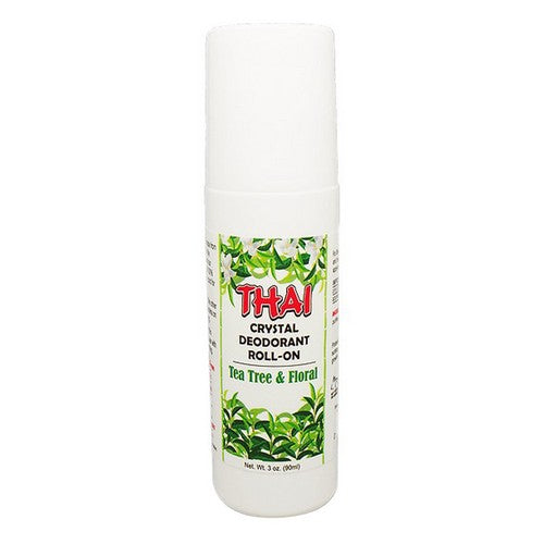 Thai Deodorant Stone, Thai Deodorant Roll On Tea Tree Floral, 3 Oz