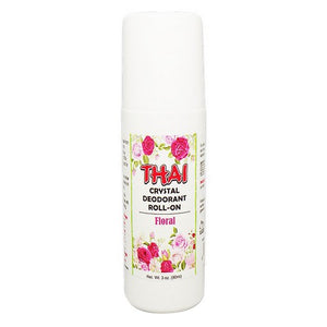 Thai Deodorant Stone, Thai Deodorant Roll On Floral, 3 Oz