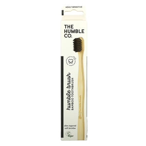 The Humble Co, Sensitive Adult Bamboo Toothbrush Black, 1 Count
