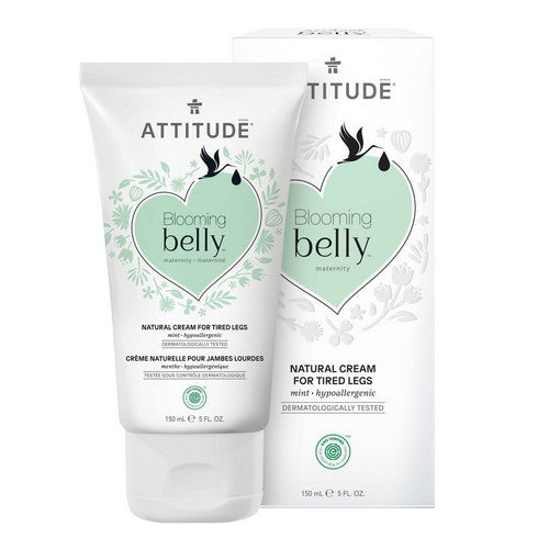 Attitude, Blooming Belly Cream For Tired Legs Mint, 5 Oz