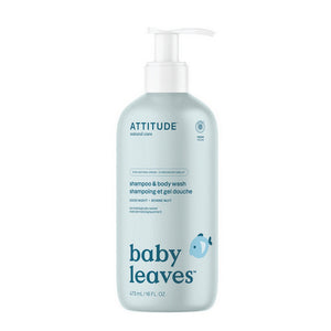 Attitude, Baby Leaves 2-in-1 Shampoo Night Almond Milk, 16 Oz