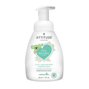 Attitude, Baby Leaves 2-in-1 Foaming Wash Apple, 10 Oz