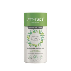 Attitude, Super Leaves Deodorant Olive Leaves, 3 Oz