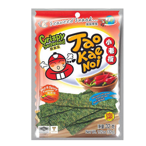 Tao Kae Noi, Crispy Seaweed Hot & Spicy Flavour Roll Big, 0.13 (Case of 12)