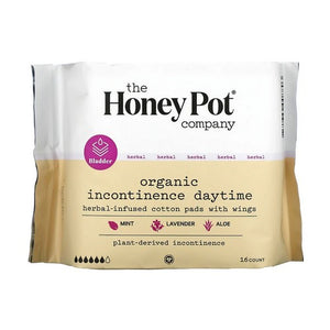The Honey Pot, Orgnaic Herbal Incontinence Day pads, 16 Count