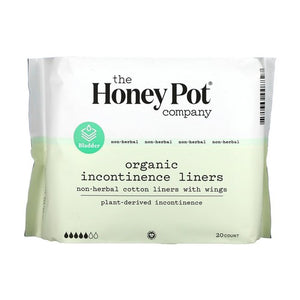 The Honey Pot, Organic Panty Liner with Wings, 20 Count