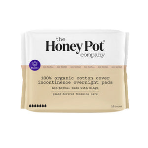 The Honey Pot, Organic Incontinence Night Pads, 16 Count