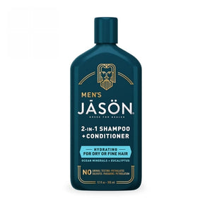 Jason Natural Products, 2-in-1 Hydrating Shampoo & Conditioner, 12 Oz