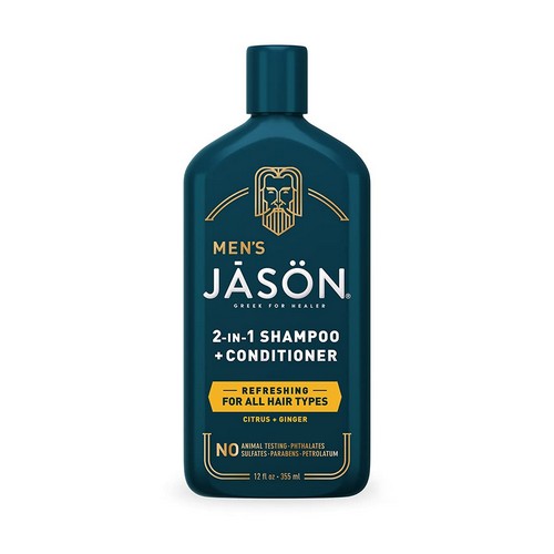 Jason Natural Products, 2-in-1 Refreshing Shampoo & Conditioner, Citrus + Ginger 12 Oz