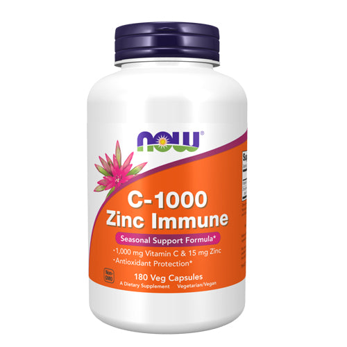Now Foods, C-1000 Zinc Immune, 180 Veg Caps