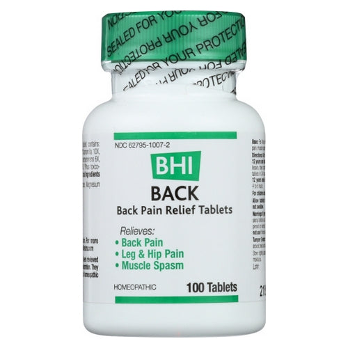 BHI, Back Pain Relief, 100 Tabs
