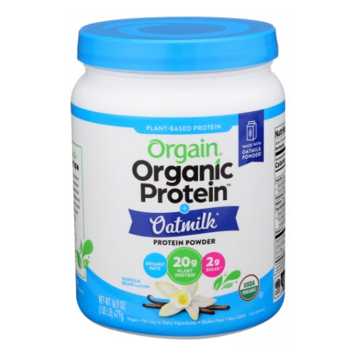 Orgain, Protein Powder + Oatmilk Vanilla Bean, 16.9 Oz