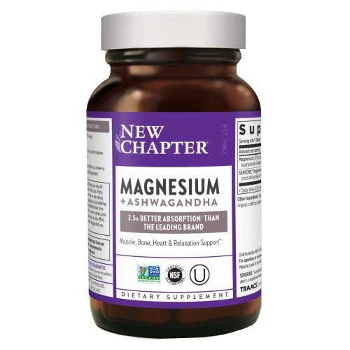 New Chapter, Magnesium + Ashwagandha, 60 Tabs