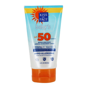 Kiss My Face, Mineral Based Natural Baby Sunscreen Lotion SPF 50, 4 Oz