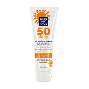 Kiss My Face, Daily Sunscreen Lotion with SPF 50, 4 Oz