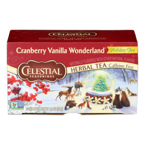Celestial Seasonings, Cranberry Vanilla Tea, 18 Bags (Case of 6)