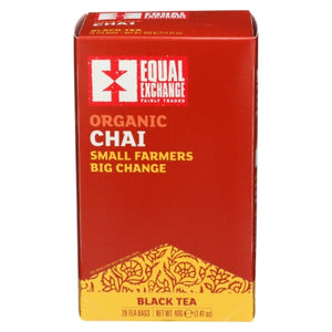 Equal Exchange, Organic Chai Black Tea, 20 Bags (Case of 6)