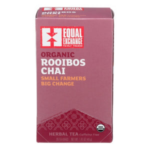 Equal Exchange, Organic Rooibos Chai Herbal Tea, 20 Bags (Case of 6)