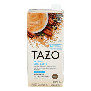 Tazo, Skinny Latte Chai Black Tea, 32 Oz (Case of 6)