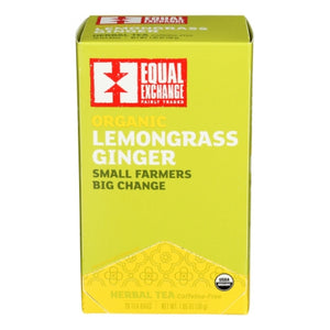 Equal Exchange, Organic Lemongrass Ginger Herbal Tea, 20 Bags (Case of 6)