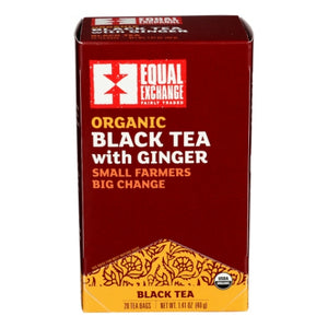 Equal Exchange, Organic Black Tea with Ginger, 20 Bags (Case of 6)