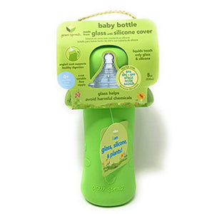 Green Sprouts, Baby Bottle Glass with Silicone Cover, 1 Count
