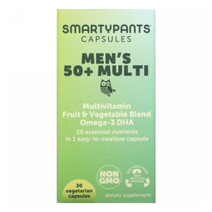 SmartyPants, Men's 50+ Multi Capsule w/ Omegas, 30 Count