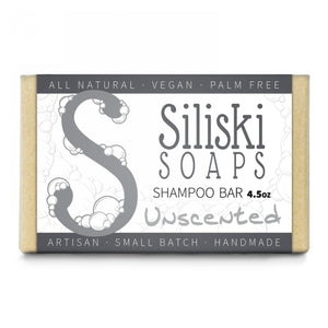 Siliski Soaps, Shampoo Bar Unscented, 4.5 Oz