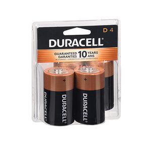 Duracell, Duracell Alkaline D Batteries 1.5 Volt, 4 Count