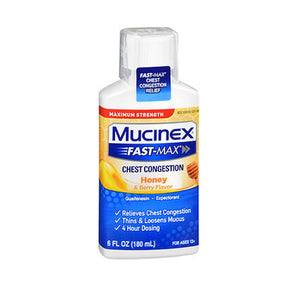 Mucinex, Fast-Max Chest Congestion Liquid Honey & Berry, 6 Oz