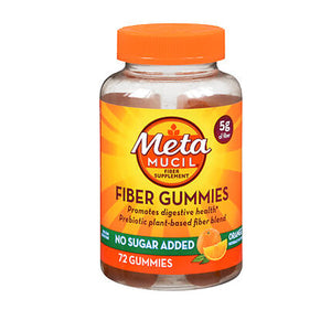Crest, Metamucil Fiber Supplement Gummies Orange Flavor, 72 Count