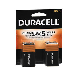 Duracell, 9v Alkaline Batteries, 2 Count