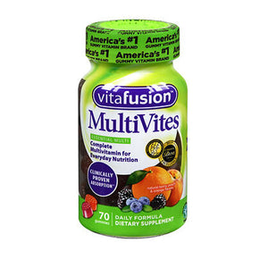 Vitafusion, Natural Multivites Berry & Peach Orange, 70 Gummies