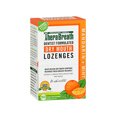 Therabreath, Dry Mouth Lozenges Mandarin + Mint, 100 Count