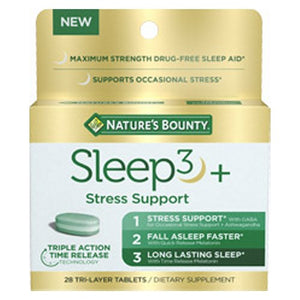 Nature's Bounty, Nature's Bounty Sleep3 + Stress Support Tri-Layer, 28 Tabs