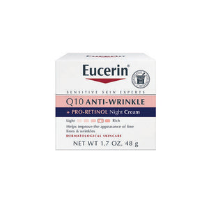 Eucerin, Q10 Anti-Wrinkle + Pro-Retinol Night Cream, 1.7 Oz