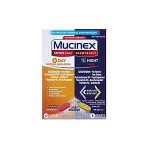 Mucinex, Sinus-Max Day And Night, 20 Caps