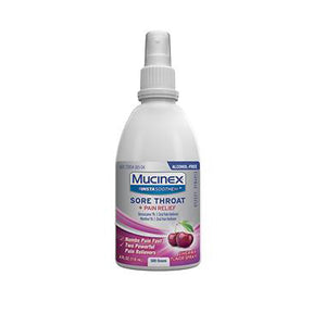 Mucinex, Instasoothe Sore Throat & Pain Cherry Spray, 3.8 Oz