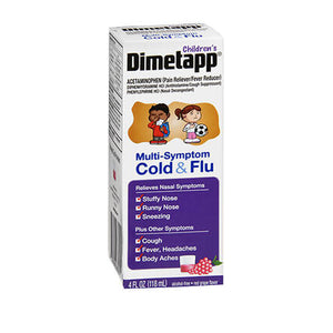 Bronkaid, Children's Multi-Symptom Cold & Flu liquid Red Grape, 4 Oz