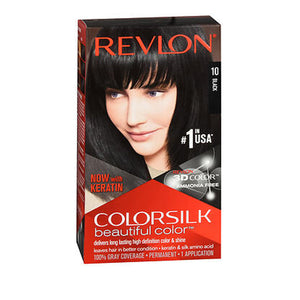 Revlon, Colorsilk Beautiful Color Permanent Hair color 10 Black, 1 Count