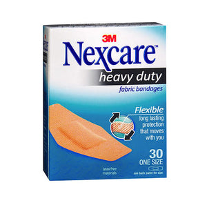 Nexcare, Heavy Duty Flexible Fabric Bandages One Size, 30 Count