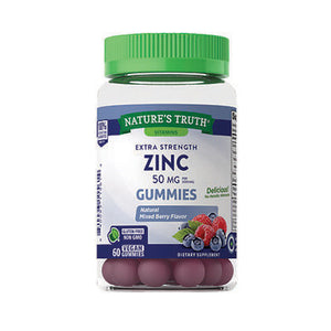 Nature's Truth, Nature's Truth Extra Strength Zinc Gummies Natural Mixed Berry, 50 Mg, 60 Gummies