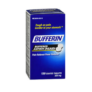 Bufferin, Buffered Aspirin Coated, 325 mg, 130 Coated Tablets
