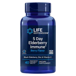 Life Extension, 5 Day Elderberry Immune Berry Flavor, 40 Tabs