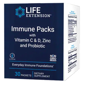Life Extension, Immune Packs With Vitamin C & D Zinc And Probiotic, 30 Count