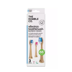 The Humble Co, Electric Toothbrush Replaceable Bamboo Head Original, 3 Count