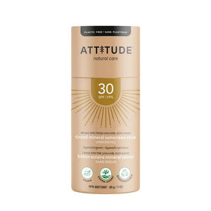 Attitude, Sunscreen Face Stick SPF 30 Tinted Unscented, 3 Oz